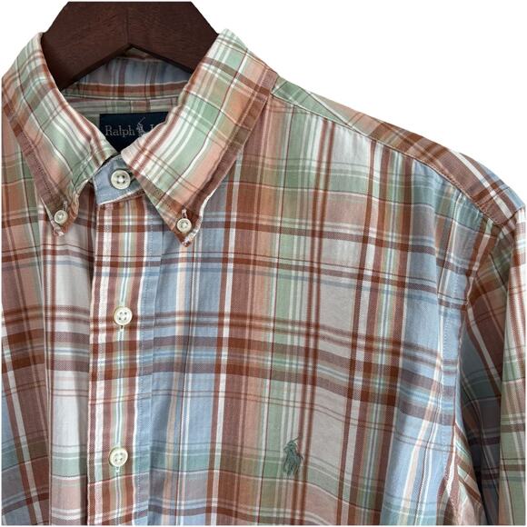 Polo Ralph Lauren Men’s Custom Fit Long Sleeve Button Down Shirt Plaid Sz Large - Picture 2 of 13